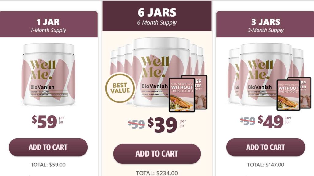 Bio Vanish Supplement Pricing Image Bio Vanish Supplement Pricing Image